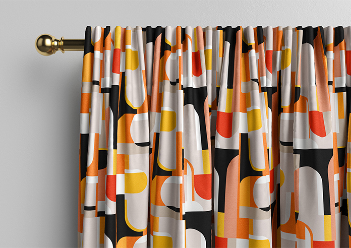 Archways, Orange - Made to Measure Curtains - Image 10